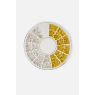 Δισκάκι με χάνδρες silver & gold