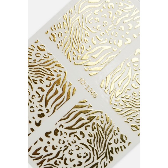 Αυτοκόλλητα νυχιών gold leopar