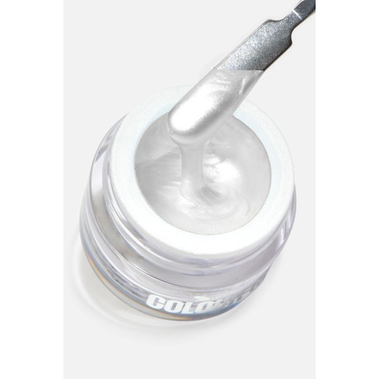 UV gel color Λευκό με Shimmer  5g Χρωματιστά Gel